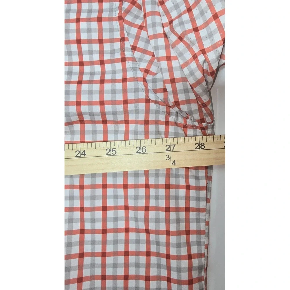 Huk Mens XXXL Red Plaid Long Sleeve Vented Fishing Shirt H1500040 Performance